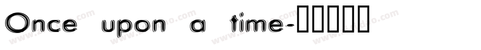 Once upon a time字体转换